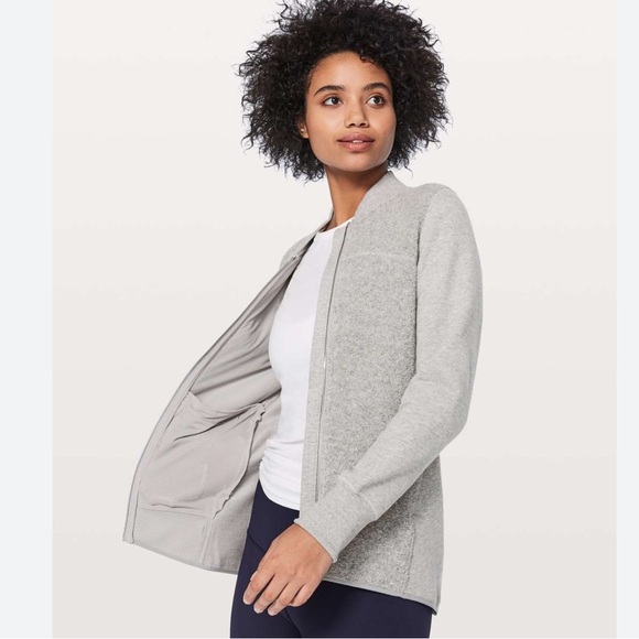 lululemon athletica Jackets & Blazers - Lululemon Stand Out Sherpa Jacket Gray Size 6?